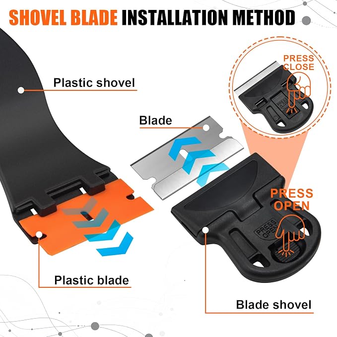 6 Pack Razor Blade Scraper Tool, Razor Scraper, Paint Scraper - Image 4