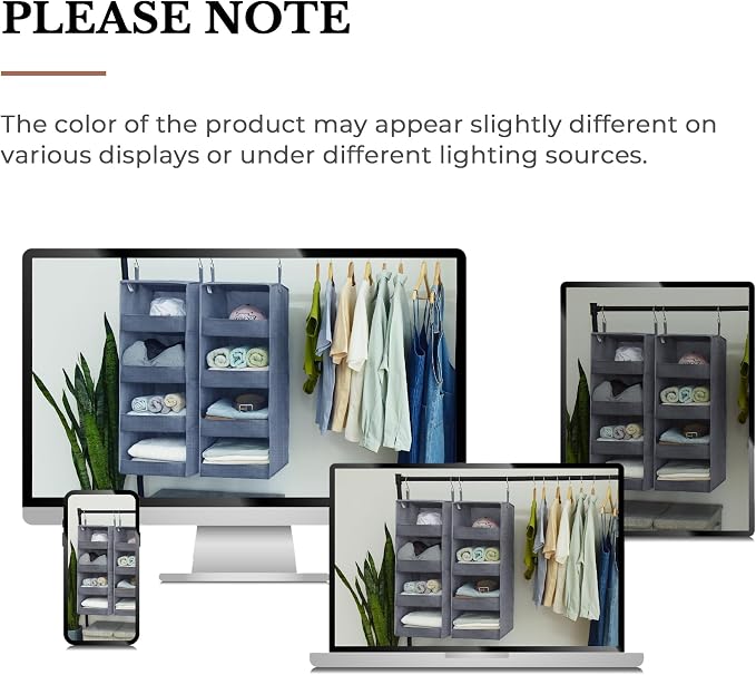 GRANNY SAYS 4-Shelf Hanging Organizer, Closet Hanging Shelves, Closet Hanging - Image 9