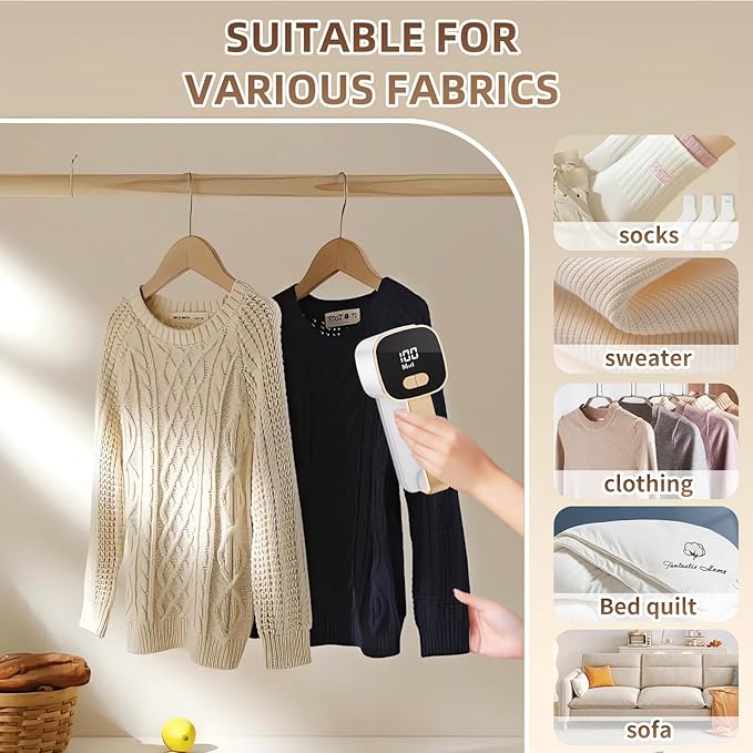 Rechargeable Lint Remover, Fabric Shaver Fuzz Remover, Sweater Shavers - Image 5