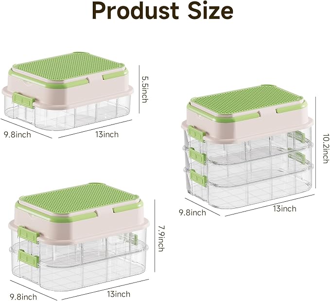 Toy Storage Organizer Box with Handle, Stackable Building Block Toy Box with - Image 7