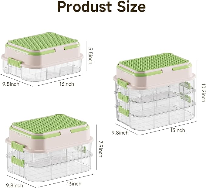 Toy Storage Organizer Box with Handle, Stackable Building Block Toy Box with - Image 7