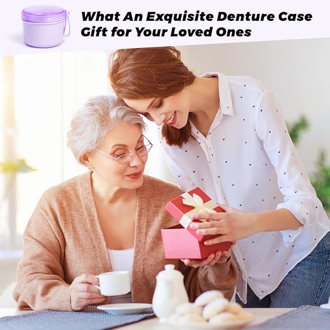 Large Denture Case, No-Leak Denture Container Cups - Image 8