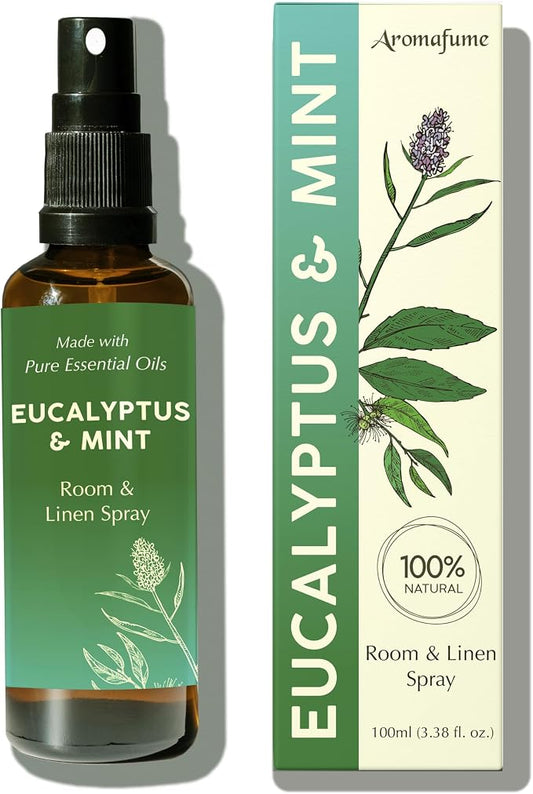 Eucalyptus & Mint Room, Linen & Pillow Spray by Aromafume | 100ml/3.38fl oz | by Aromafume