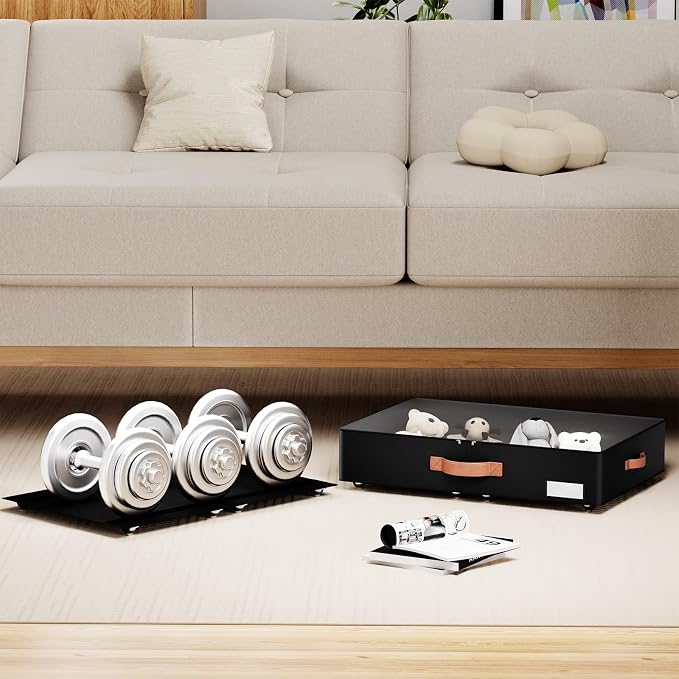 Underbed Storage With Wheels, low profile 5.5 inches Height Storage Bins - Image 5