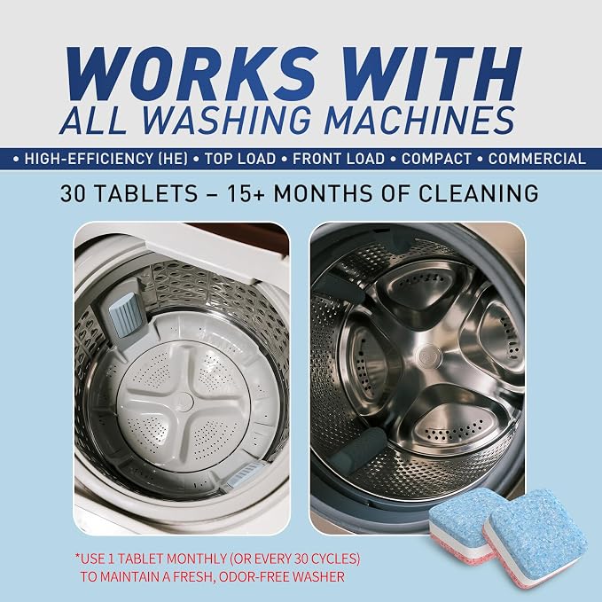 Washing Machine Cleaner Tablets 30 Pack - Image 3