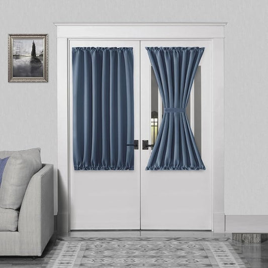 DWCN French Door Curtains – Rod Pocket Thermal Blackout Curtain by DWCN