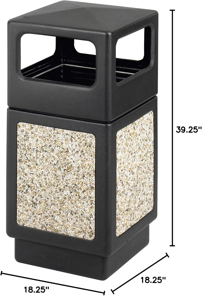 Safco Canmeleon Trash Can, 38 Gallons, Indoor and Outdoor Use, Durable & - Image 7