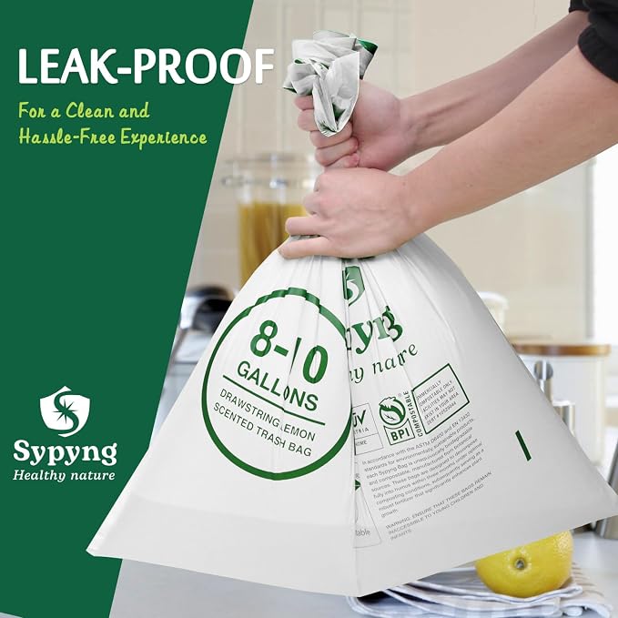 Compostable Kitchen Trash Bags 8-10 Gallon – Heavy-Duty 1.1 Mil, 100% - Image 5