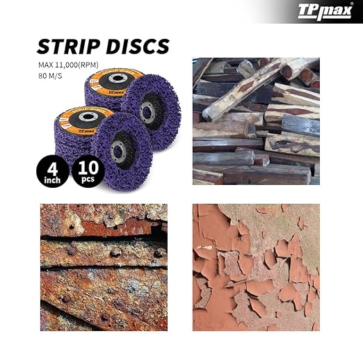 4 inch Stripping Discs Rust Remover Discs Remove Paint and Oxidation 5/8 inch - Image 3