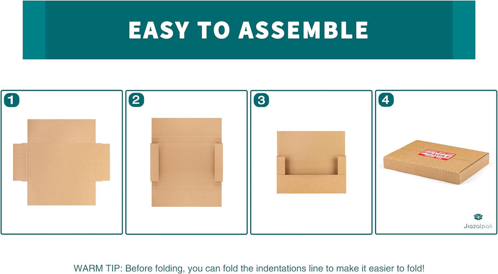 9x6x1 Inch Shipping Boxes for DVDs, CDs, Books Mailing, 50 Pack
