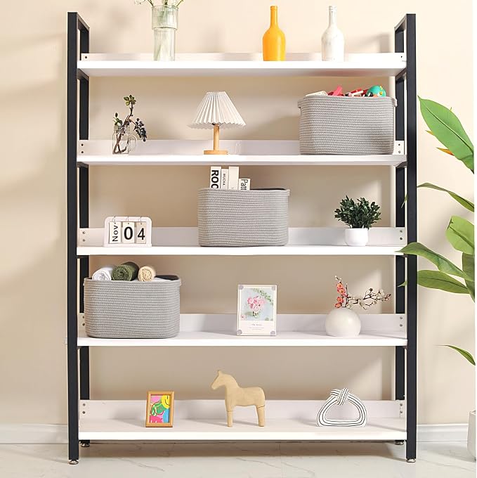 Storage Baskets for Organizing Shelves, Woven Cotton Rope Bins for Baby Nursery - Image 2