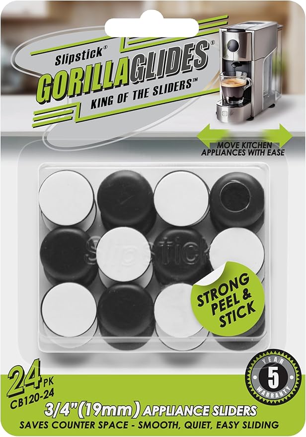 Slipstick GorillaGlides Kitchen Appliance Sliders Self Adhesive Countertop by Slipstick