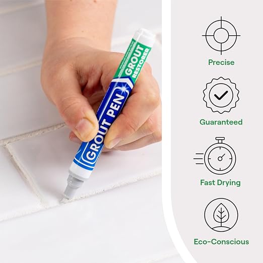 Grout Pen Tile Paint Marker: Waterproof Grout Paint, Tile Grout Colorant and - Image 2
