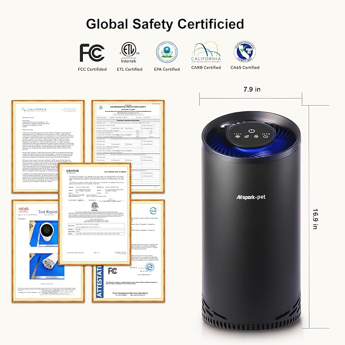Pet Air Purifiers for Home Pets in Bedroom and Large room. Washable Pet - Image 8