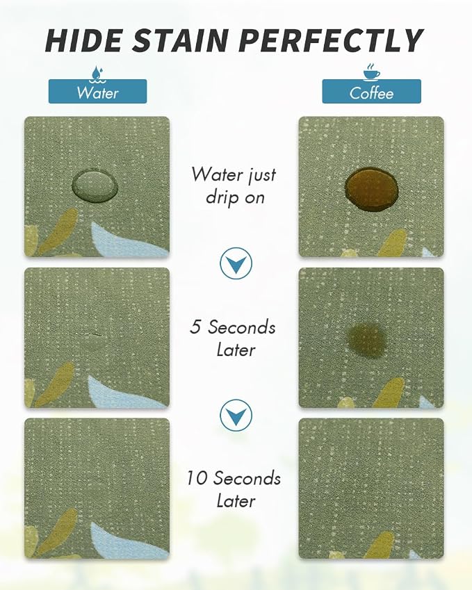 AMOAMI Coffee Mat Hide Stain Rubber Backed Absorbent Dish Drying Mat - Image 6
