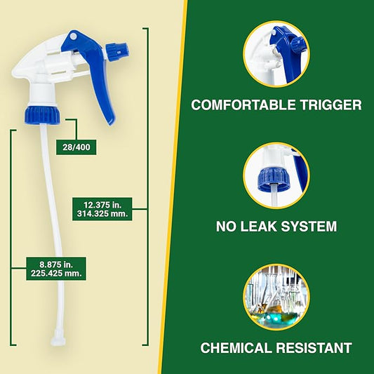 Heluva Green Spray Bottle Nozzle Replacement, Bottle Tops Only - Image 2