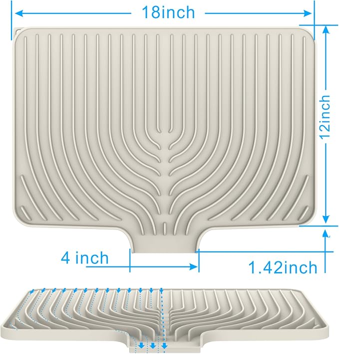 Dish Drying Matt for Kitchen Counter, Kitchen Dry Mats for Dishes Drying Pad - Image 2