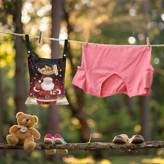 Christmas Santa Claus 2025 Waterproof Clothespin Pouch - Image 4