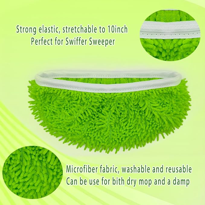 Reusable Microfiber Mop Pads Washable Wet Pads Compatible - Image 4