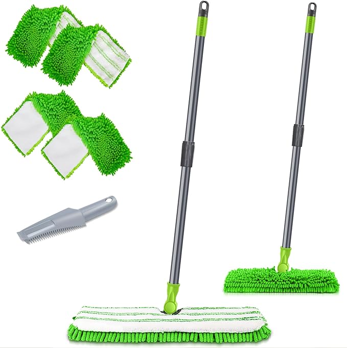 MASTERTOP Microfiber Mops for Floor Cleaning, Double-Sided Dust Mop by MASTERTOP