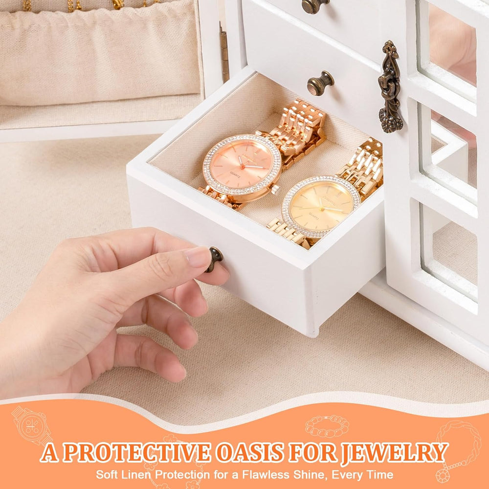 Jewelry Box Organizer for Women, Wooden jewelry boxes & organizers