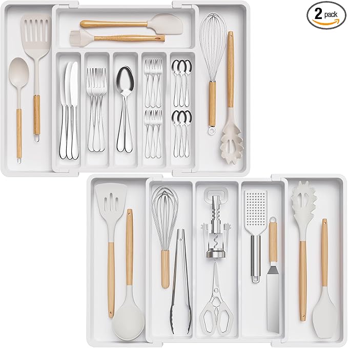 Lifewit Silverware Drawer Organizer and Utensil Organizer Set, Expandable by Lifewit
