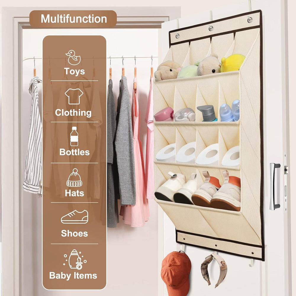 2 Pack Over the Door Shoe Organizers, Hanging Shoe Organizers Large Pockets