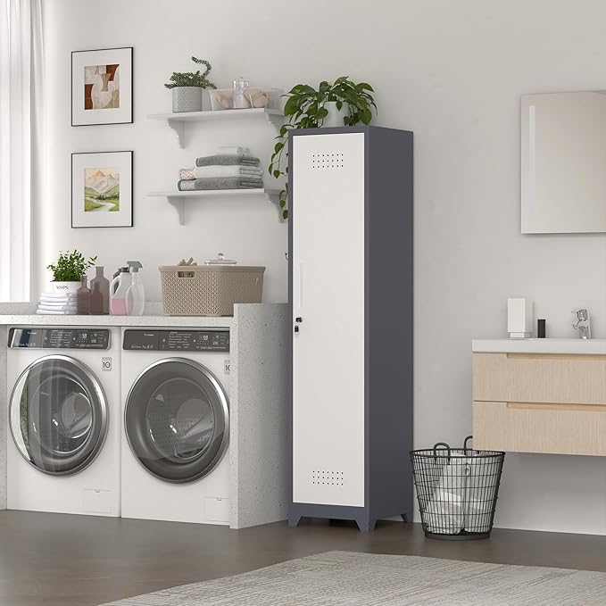 Metal Broom Storage Cabinets, Narrow Cabinet - Image 6