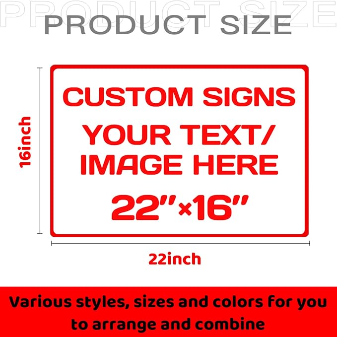 Custom Sign, Custom Sign for Business, Indoor/Outdoor use. 16 * 22 Inches - Image 2