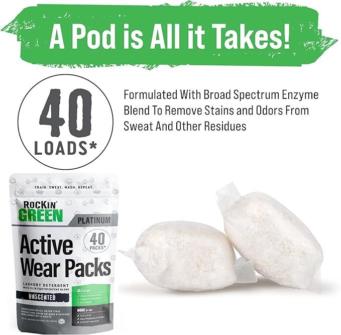 Rockin' Green Laundry Detergent Pods, Plant-based, All Natural, Vegan & - Image 3