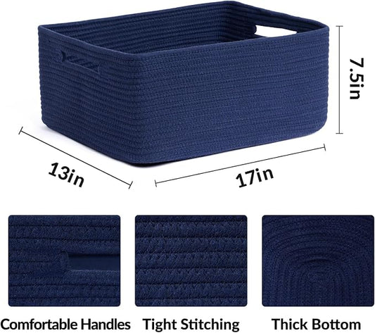 Large Storage Baskets for Shelves, Closet Organizers Bins for Clothes Blanket - Image 2