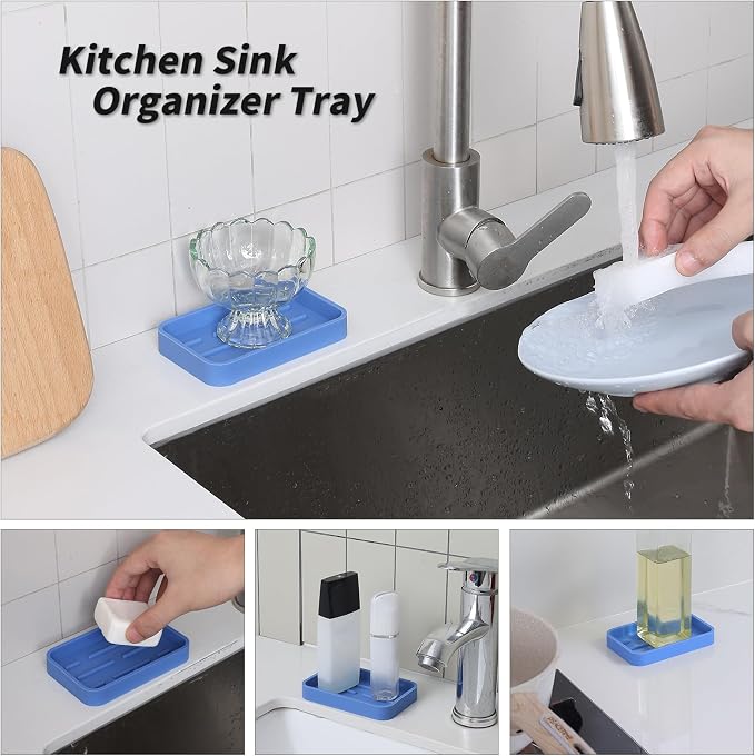 Silicone Kitchen Sink Organizer Tray - Image 4