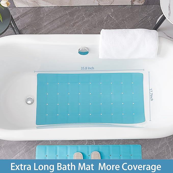 Foldable Silicone Bathtub Mat: Jumbo Size Heavy Duty Safety Bath Mat - Image 2