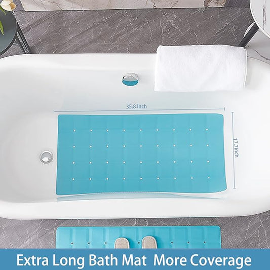 Foldable Silicone Bathtub Mat: Jumbo Size Heavy Duty Safety Bath Mat - Image 2