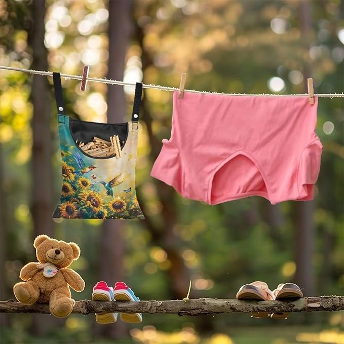 2 Pcs Clothes Pin Hanging Bag - Image 4