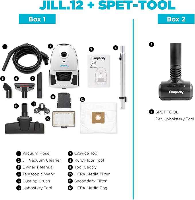 Simplicity Vacuums Jill Compact Canister Vacuum Cleaner - Image 2