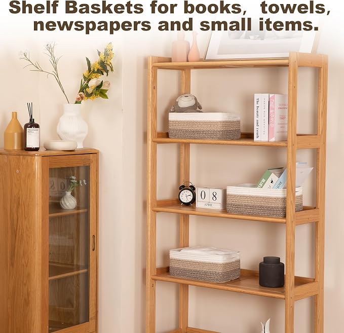 3 Pack Small Storage Baskets for Organizing, Cute Woven Decorative Gift Baskets - Image 6