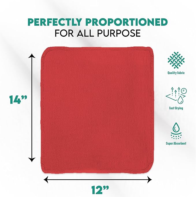 ZUPERIA Cotton Shop Towel – Multipurpose Cleaning Cloths Reusable Shop Rags - Image 2