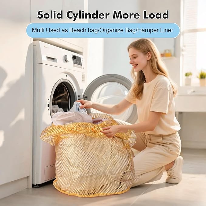 3Pcs Mesh Laundry Bags Washing Machine Mesh Wash Bags Jumbo - Image 3