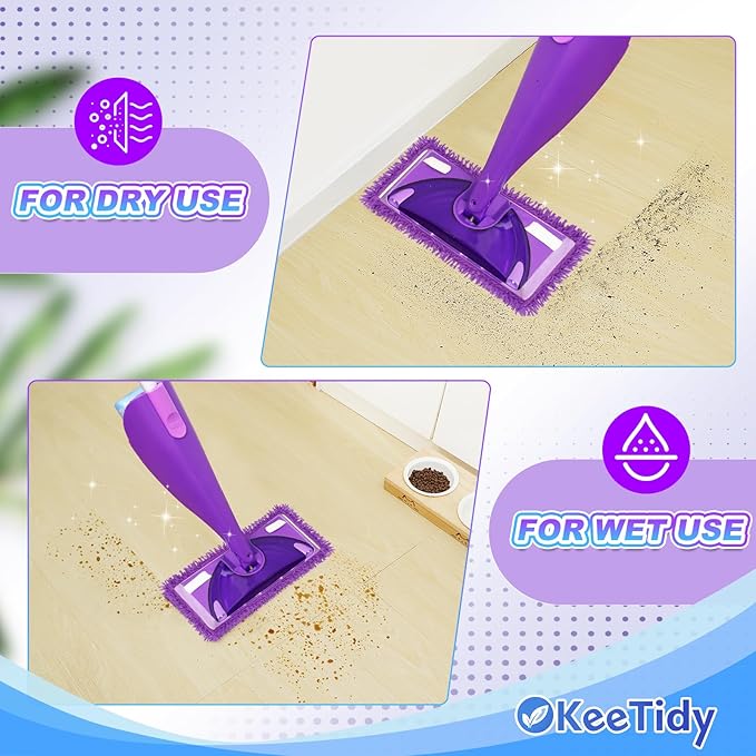 Wet Jet Pads Compatible with Swiffer Wetjet, Reusable Wet Jet Refill - Image 4