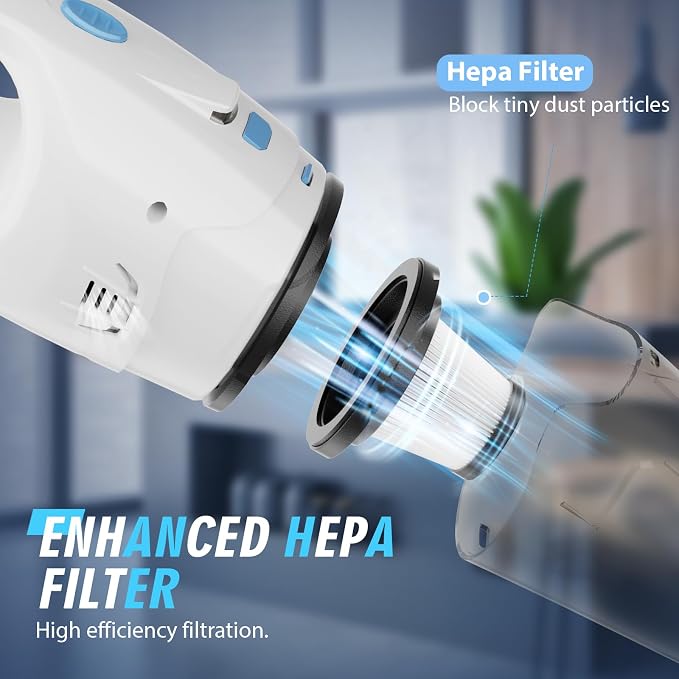 Handheld Vacuum Cordless, Car Hand Cordless Rechargeable, Powerful Suction Hand - Image 2