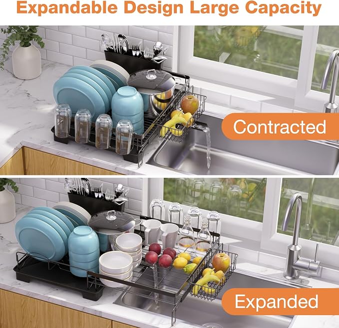 Dish Drying Rack, Extendable Dish Rack, Drying Rack - Image 2