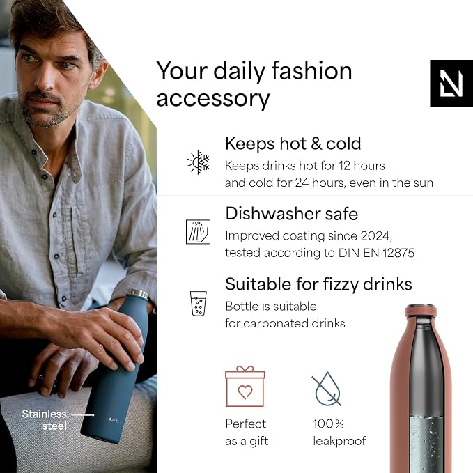 LARS NYSØM Stainless Steel Insulated XL Water Bottle 12oz 17oz 25oz 34oz 51oz | - Image 2