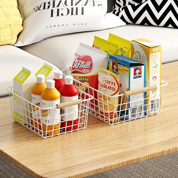 LeleCAT white wire baskets for organizing - Image 3