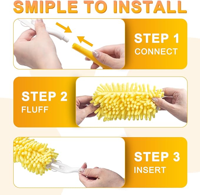 KeFanta Reusable Duster Refill for Swiffer, 360° Heavy Duty Duster Refills 8Pcs - Image 5