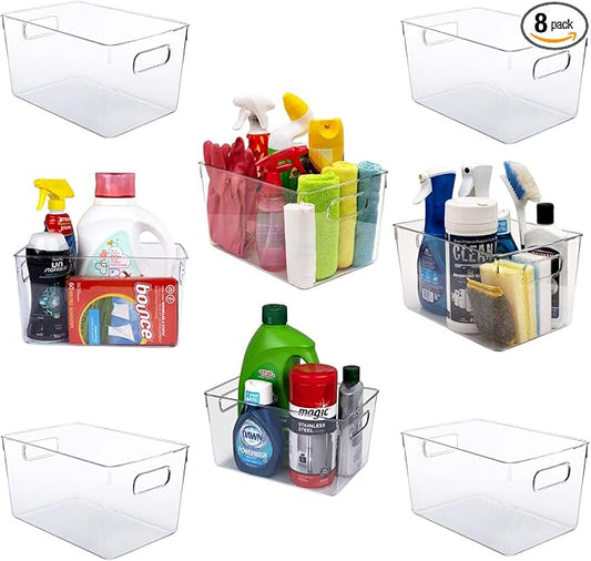 Clear Plastic Storage Bins by CONTROLKITCHEN