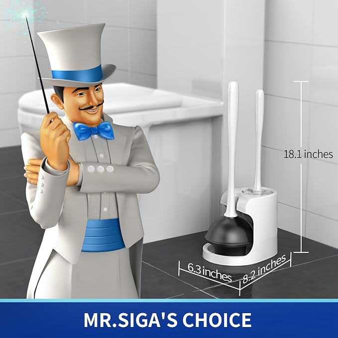 MR.SIGA Toilet Plunger and Bowl Brush Combo - Image 2