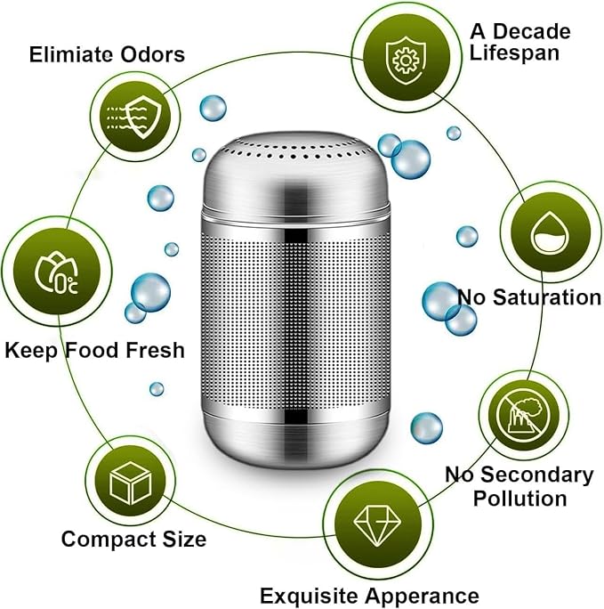 10-Year Refrigerator Deodorizer Odor Eliminator Fridge Deodorizer Car - Image 2
