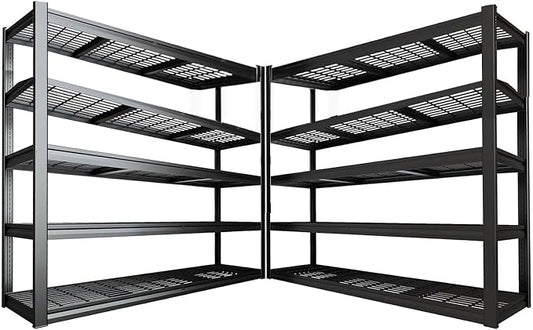 65" W Garage Shelving Heavy Duty, 5 Tier Garage Shelves, Commercial Metal Shelf by PMKES