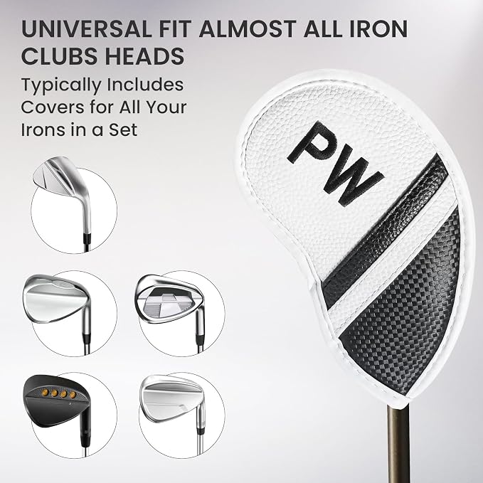 Amy Sport Golf Iron Head Covers Value 12 Pcs Set Thick Synthetic Leather - Image 5